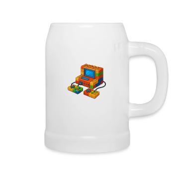 Master Builder Brick Building Block - Beer Mug - white - Right