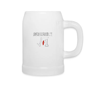 Avoid Negativity Root -1 Math Teacher - Beer Mug - white - Right