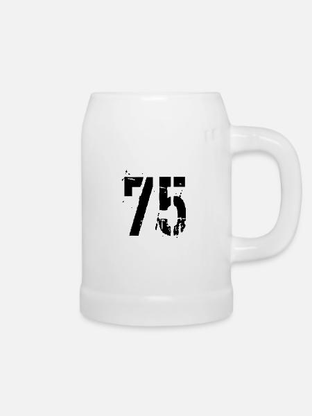 Nummer 75 - Bierkrug - Weiß