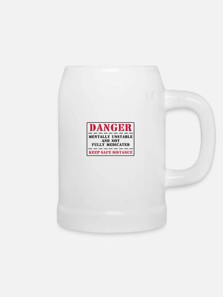 danger - Bierkrug - Weiß