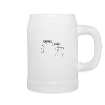 Pi Day Be Rational Get Real Kreiszahl und i - Bierkrug - Weiß - Rechts