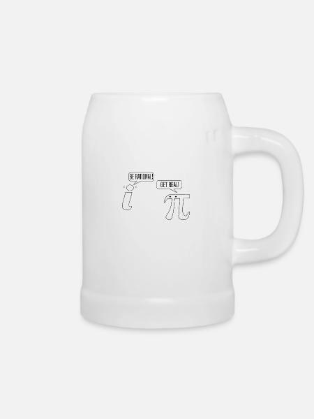 Pi Day Be Rational Get Real Kreiszahl und i - Bierkrug - Weiß