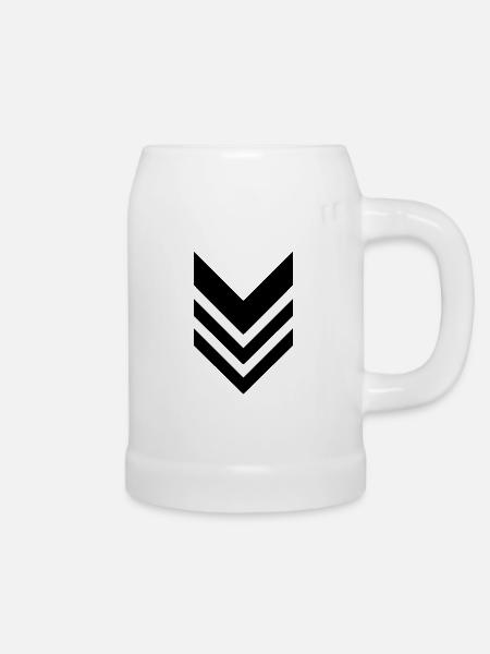 rank military army - Bierkrug - Weiß