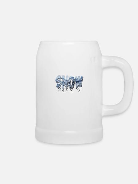 Schnee - Bierkrug - Weiß