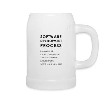 Software Development Process - Bierkrug - Weiß - Rechts