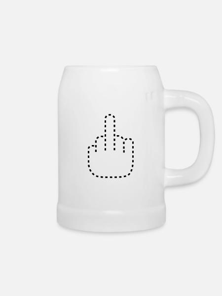 dashed_fuck_you_1c - Bierkrug - Weiß