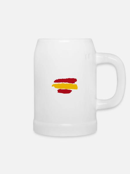 Spanien-Flagge - Bierkrug - Weiß
