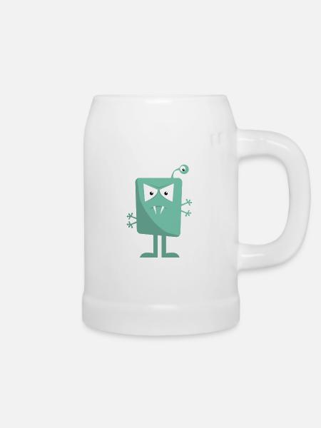 3 Augen Monster - Bierkrug - Weiß