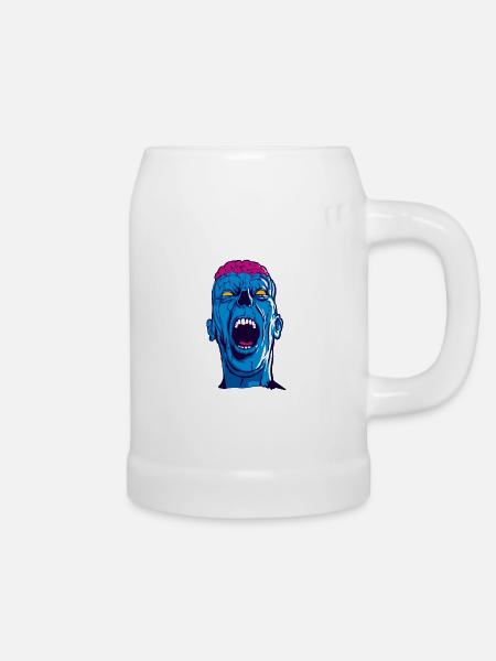 Screaming Zombie - Bierkrug - Weiß