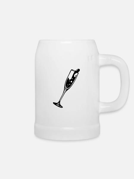 sektglas - Bierkrug - Weiß