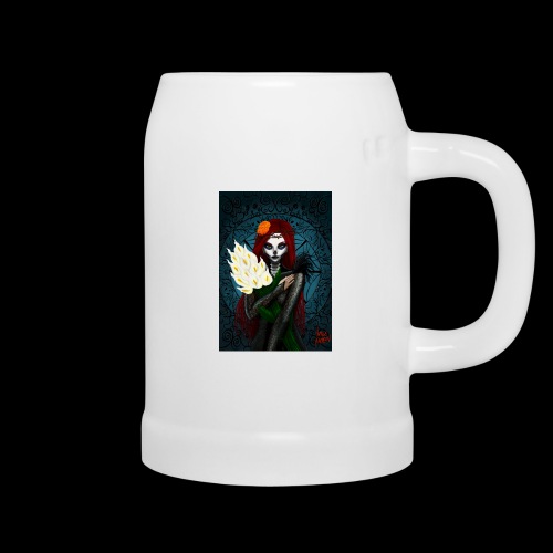 Death and lillies - Beer Mug