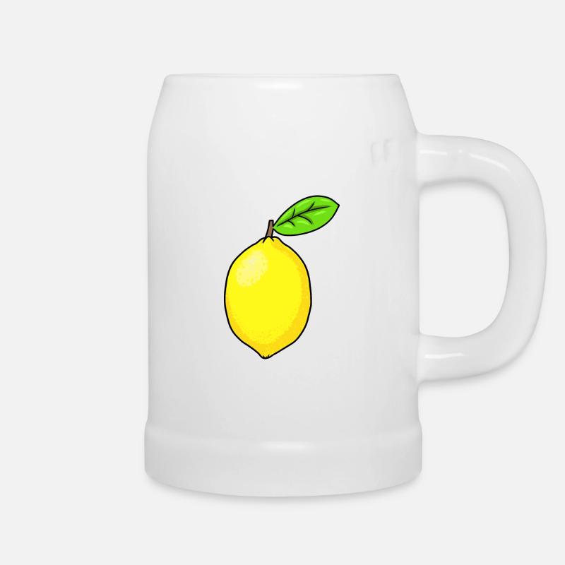 citron acide émotion émotion fruit citron - Chope en céramique - blanc