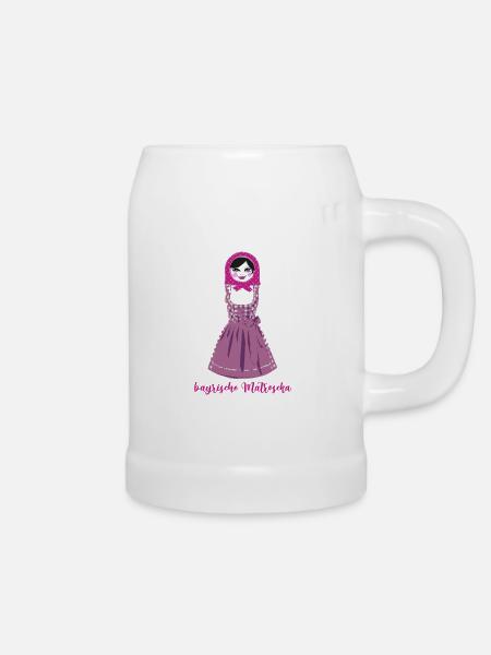 bayrische matroschka, dirndl, - Bierkrug - Weiß