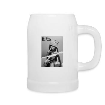 NRNF Statement Middlefinger Provocative - Beer Mug - white - Right