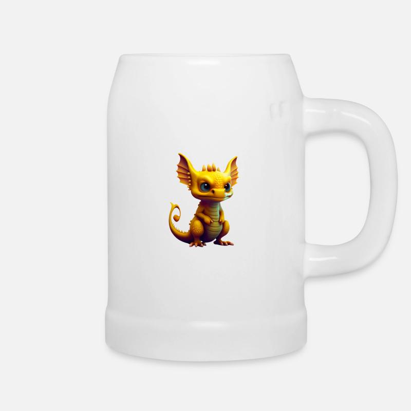 Kleiner Süßer Drache10 - Bierkrug - Weiß
