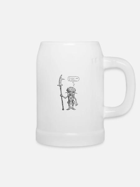 Depressive Goblinwache - Bierkrug - Weiß