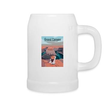 Grand canyon - Chope en céramique - blanc - Droite
