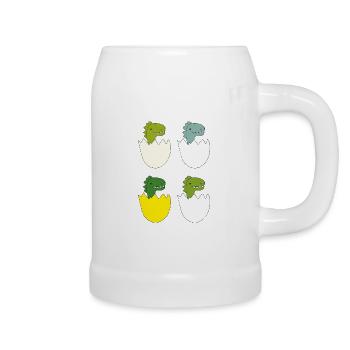 dino baby 4 fach - Bierkrug - Weiß - Rechts