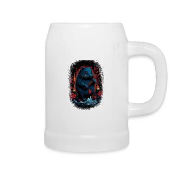 quote animal welfare fun beavers cool animal - Bierkrug - Weiß - Rechts