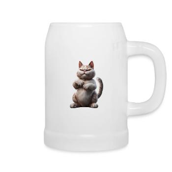 Bad Cat | Freche Katze - Bierkrug - Weiß - Rechts