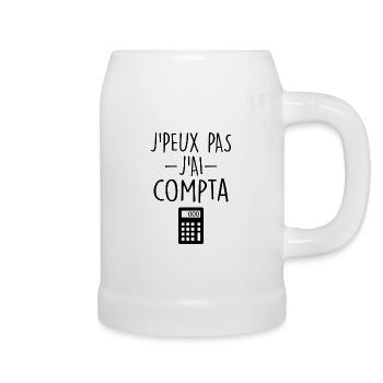 Comptable | Comptabilité | Compter | Chiffre - Chope en céramique - blanc - Droite