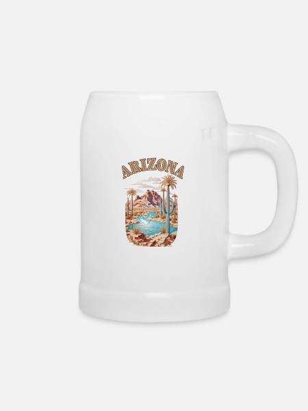 ARIZONA Wüste - Bierkrug - Weiß