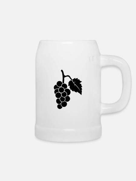 Weintraube - Bierkrug - Weiß
