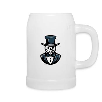 Snowman Frosty Gentleman - Beer Mug - white - Right