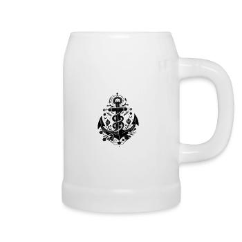 Anchor Black curved - Beer Mug - white - Right