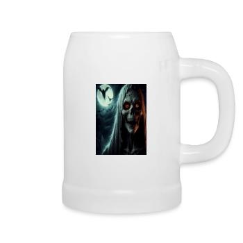 Scary scull - Beer Mug - white - Right