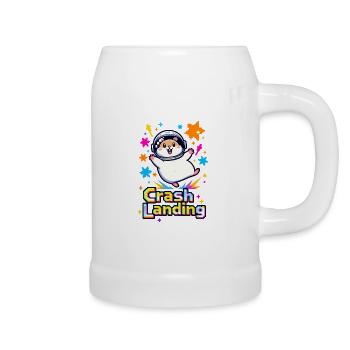 🐹 Hamster Astronaut in Crash Landing - Beer Mug - white - Right