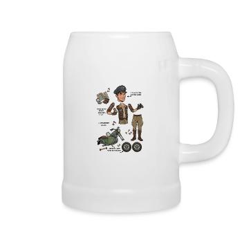 Rugged Adventurer Paper Doll - Bierkrug - Weiß - Rechts
