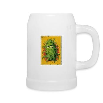 Grummelblatt Pop Art Cannabis - Chope en céramique - blanc - Droite