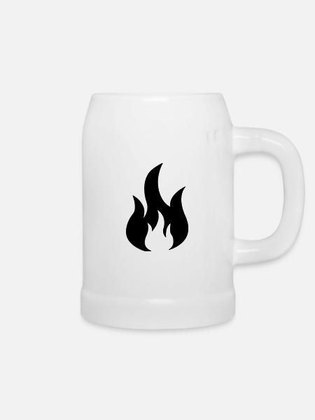 fire - Bierkrug - Weiß