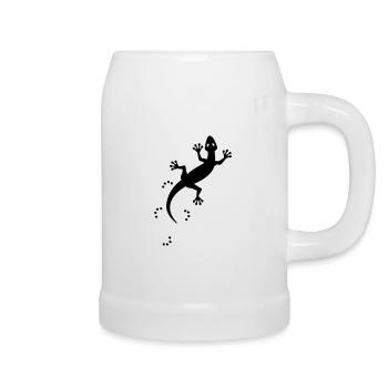 gecko_1 - Bierkrug - Weiß - Rechts