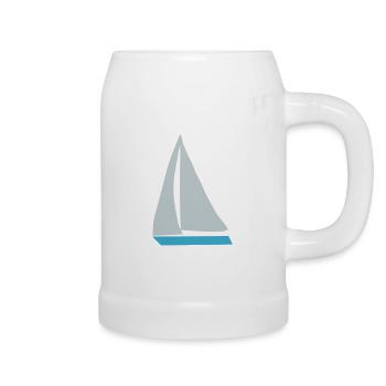 Segelboot - Bierkrug - Weiß - Rechts