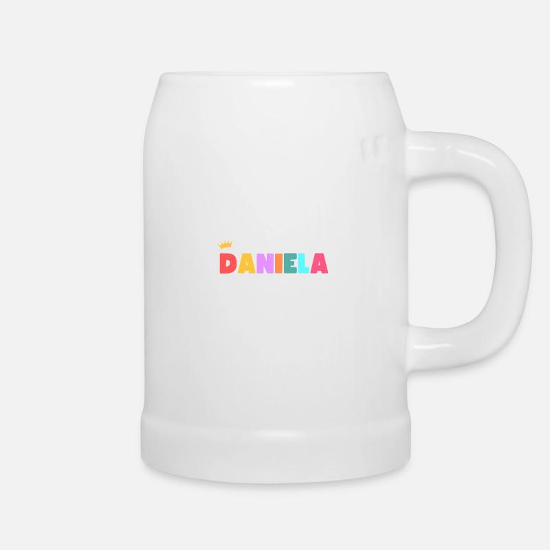 Daniela! Customizable - Beer Mug - white