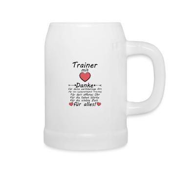 Leichtathletik Trainer Danke sagen zum Abschied - Bierkrug - Weiß - Rechts