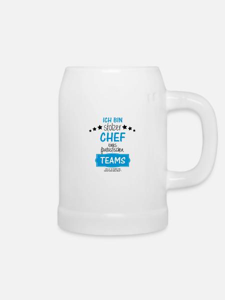 Stolzer Chef eines fantastischen Teams - Bierkrug - Weiß