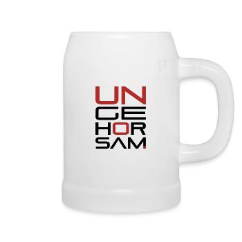 UNGEHORSAM schwarz-rot - Bierkrug - Weiß - Rechts