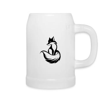 Fuchs Füchse - Bierkrug - Weiß - Rechts