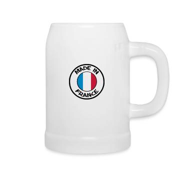 made in France - Chope en céramique - blanc - Droite
