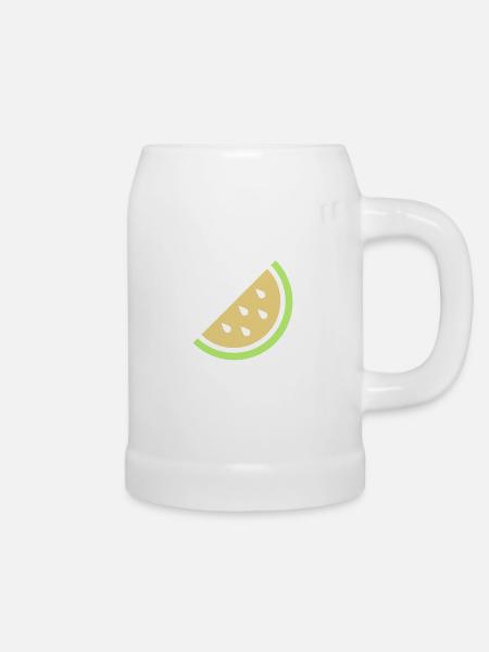Melone - Bierkrug - Weiß