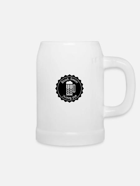 Blood, Sweat and Beer - Bierkrug - Weiß