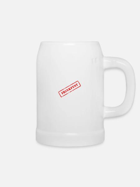 Stempel Trinkfest Rot - Bierkrug - Weiß
