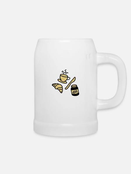 Frühstück - Bierkrug - Weiß