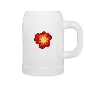 Explosion - Bierkrug - Weiß - Rechts
