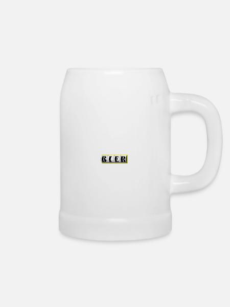 Aron und Bier - Bierkrug - Weiß