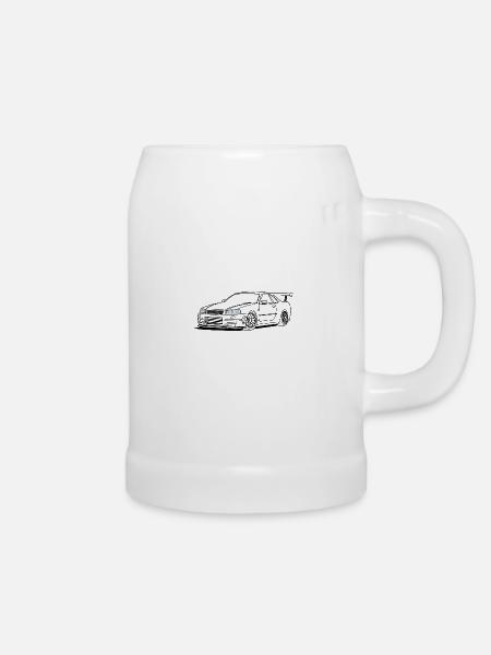 cool car headlights - Bierkrug - Weiß