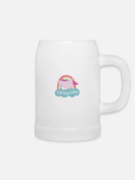 Unicorn - Bierkrug - Weiß